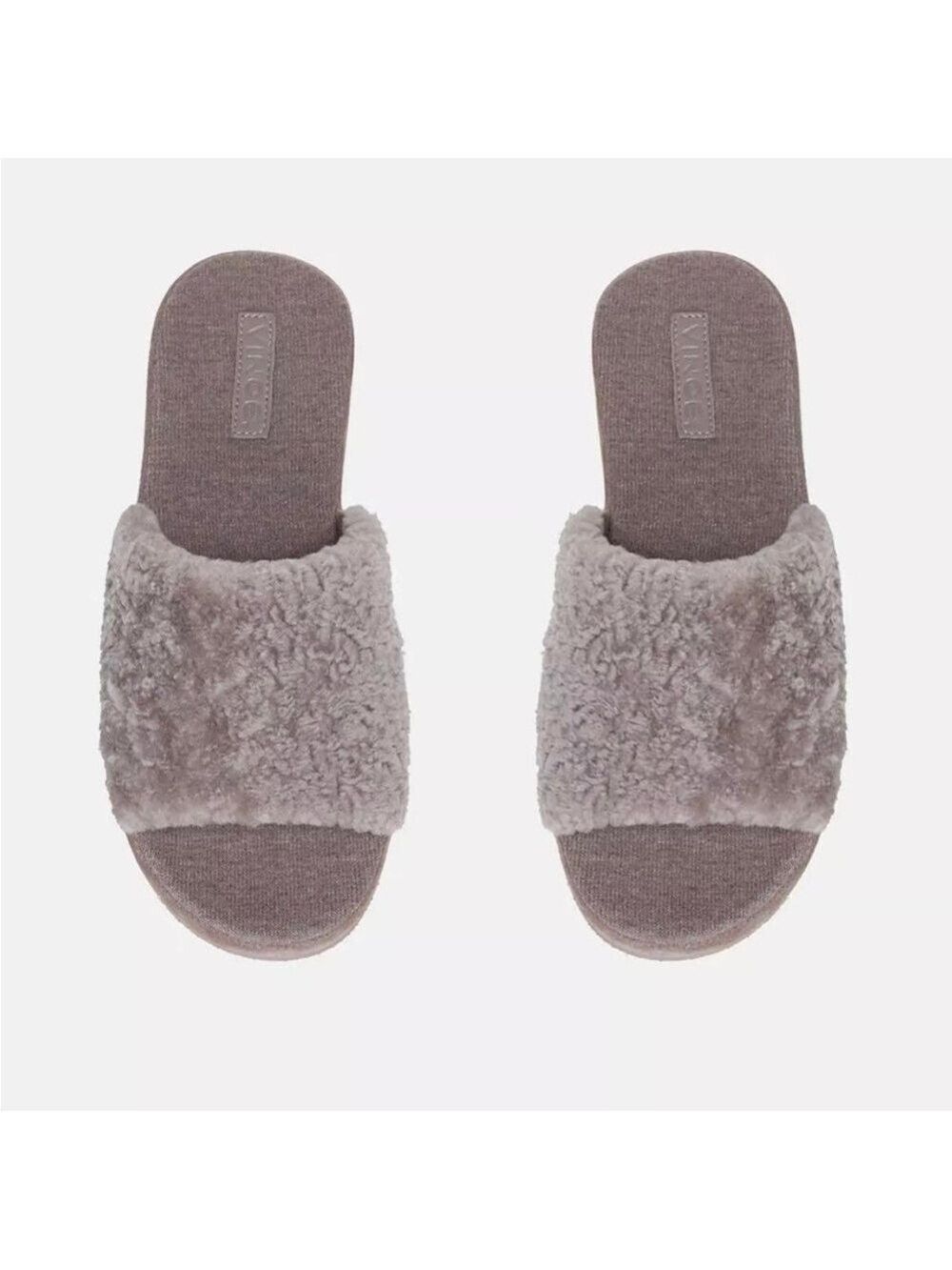 Vince Kenia Genuine Shearling Slipper in Marble - NWT